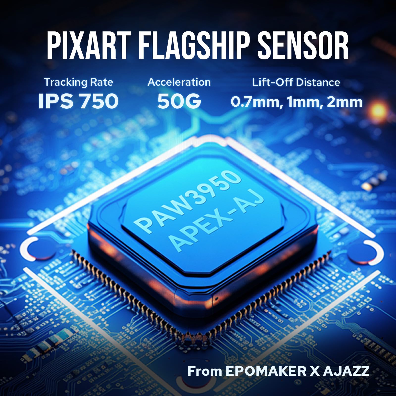 EPOMAKER Click Gaming Mouse Wireless 2.4Ghz/BT/Type-C, 800 to 42,000 DPI Adjustable, 8K Polling Rate, 500mAh, Lightweight Optical Mouse, for PC/Mac/Linux (White) - Image 3